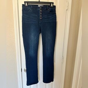 Dark Wash Cabi Button-Fly Jeans - Size 8, Excellent Condition!